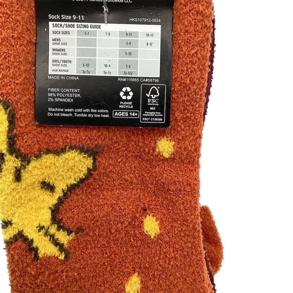 Snoopy Peanuts Women's Mid Calf Socks Multicolor Floral 3 Pair Size‎ 9-11